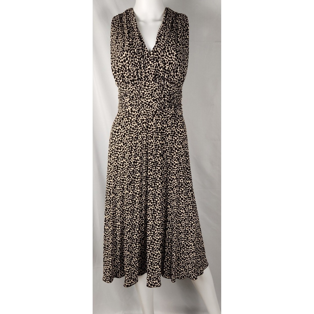 Jessica Howard Y2K/Indie/Edgy Cheetah Vibe Print Sleeveless Midi Dress 16